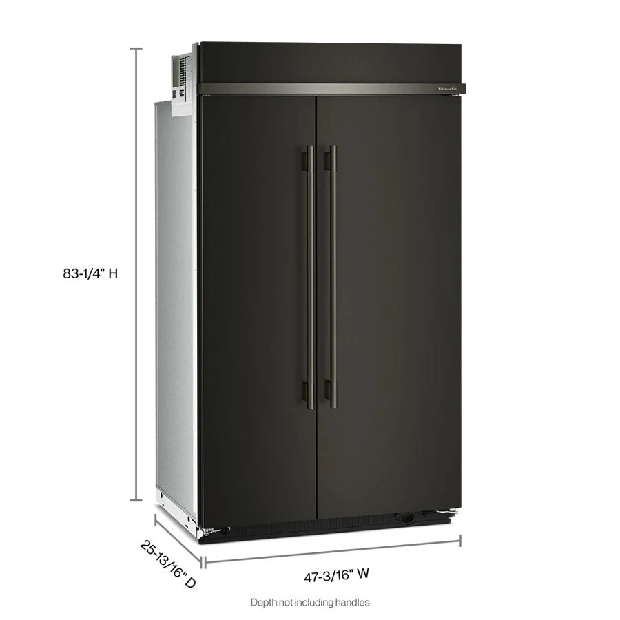 30 Cu. Ft. 48" Built-In Side-by-Side Refrigerator with Platinum Interior KBSN748SBE