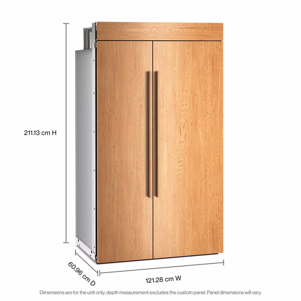 30 Cu. Ft. 48" Built-In Panel-Ready Side-by-Side Refrigerator KBSN748TPA
