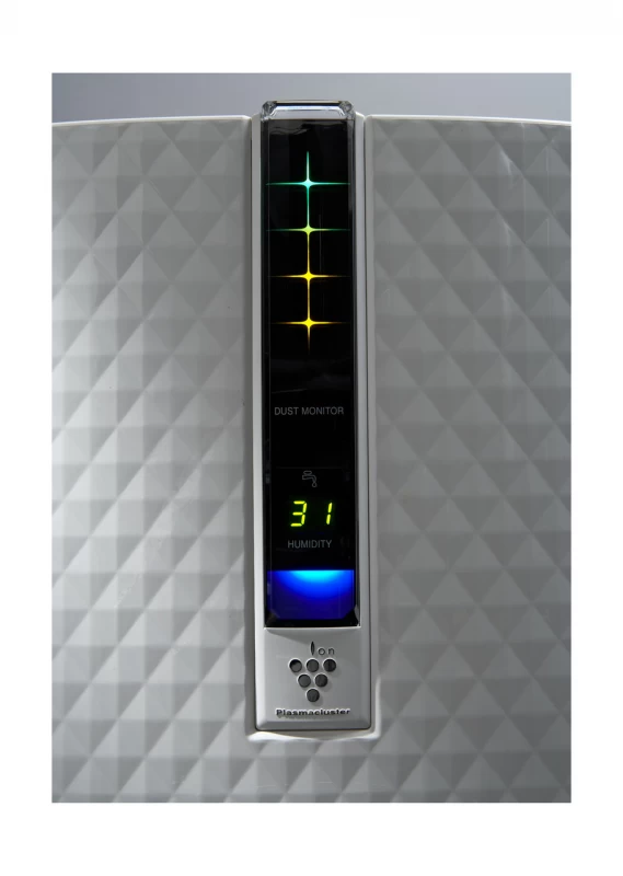 Sharp Plasmacluster Ion Air Purifier with True HEPA + Humidifier for Medium Rooms Stainless Steel KC850U Picture 1