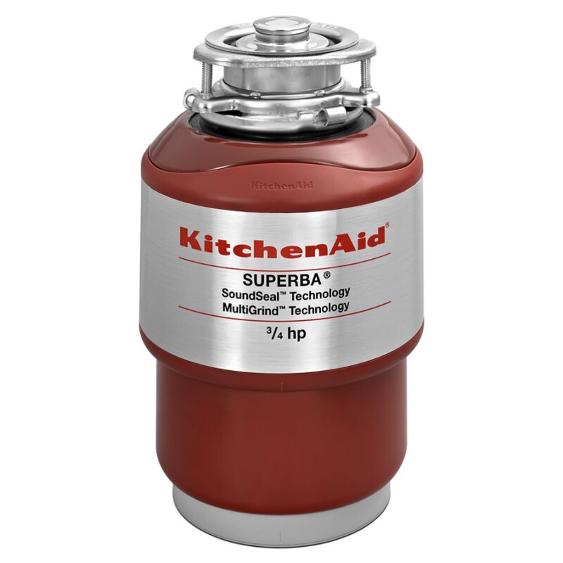 KitchenAid 3/4-Horsepower  Continuous Feed Food Waste Disposer Red KCDS075T Picture 1