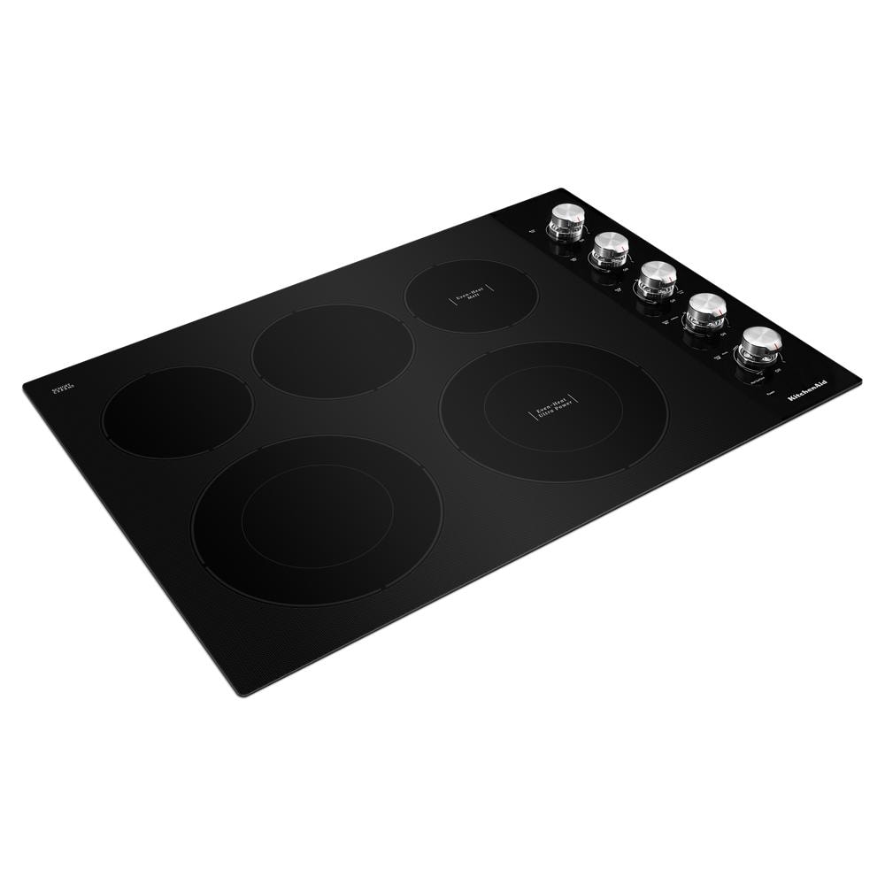 KitchenAid 30" Electric Cooktop with 5 Elements and Knob Controls Black KCES550HBL Picture 1