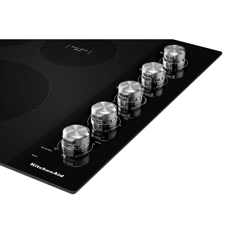 30" Electric Cooktop with 5 Elements and Knob Controls KCES550HBL