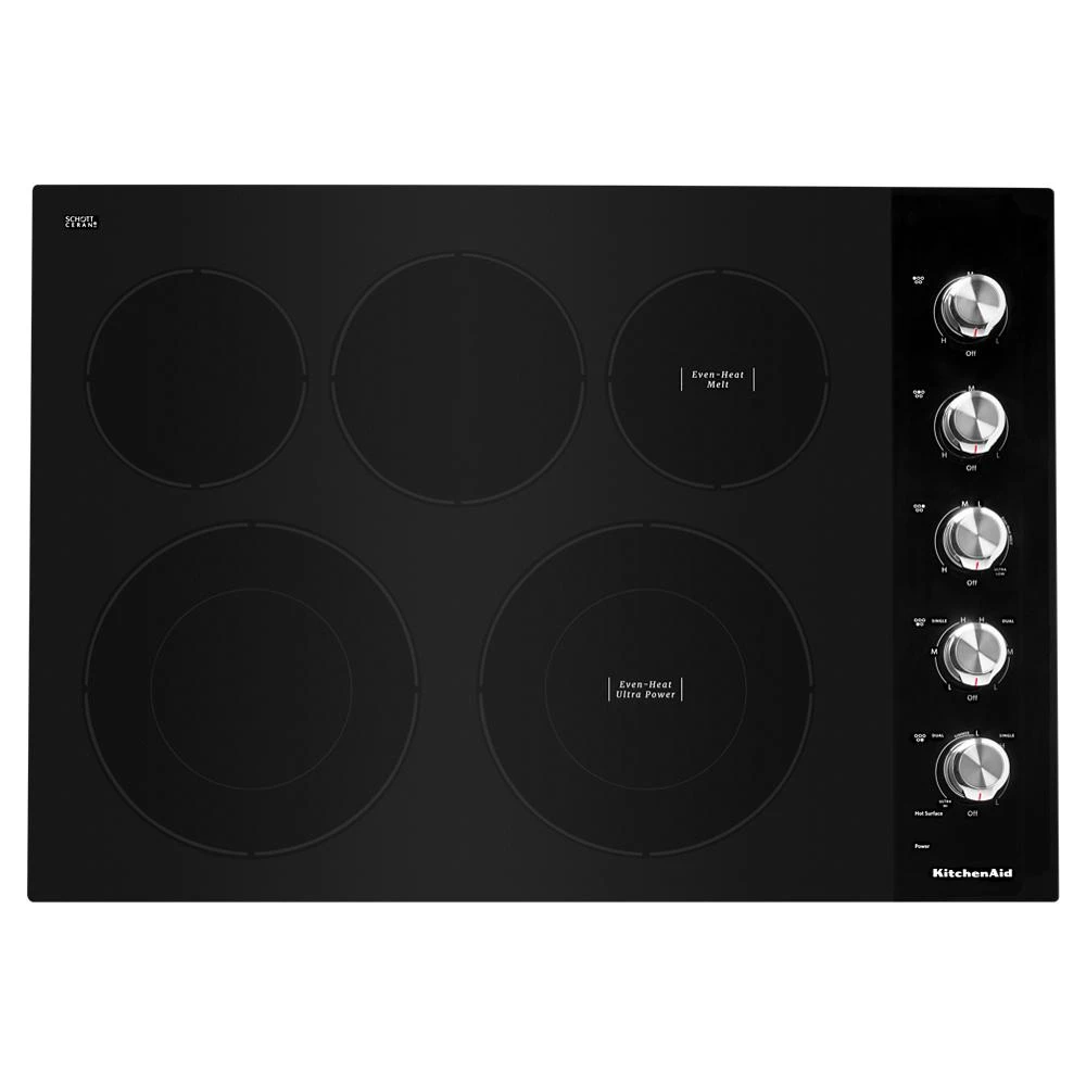 30" Electric Cooktop with 5 Elements and Knob Controls KCES550HSS