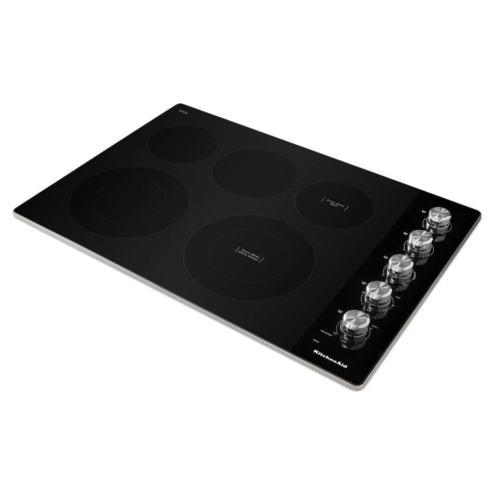 30" Electric Cooktop with 5 Elements and Knob Controls KCES550HSS