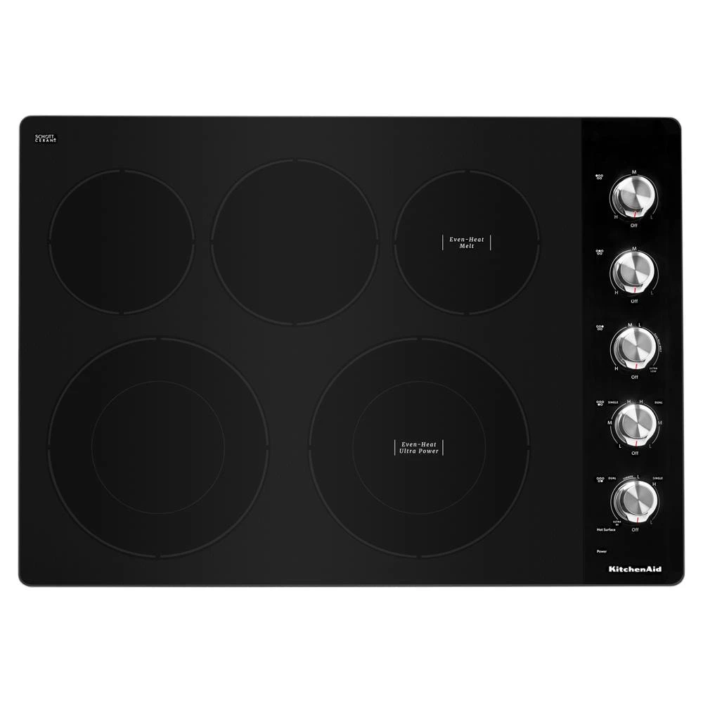 30" Electric Cooktop with 5 Elements and Knob Controls KCES550HSS