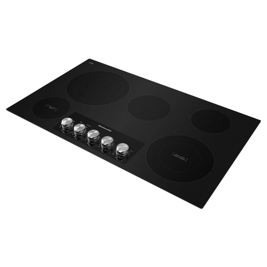 36" Electric Cooktop with 5 Elements and Knob Controls KCES556HBL