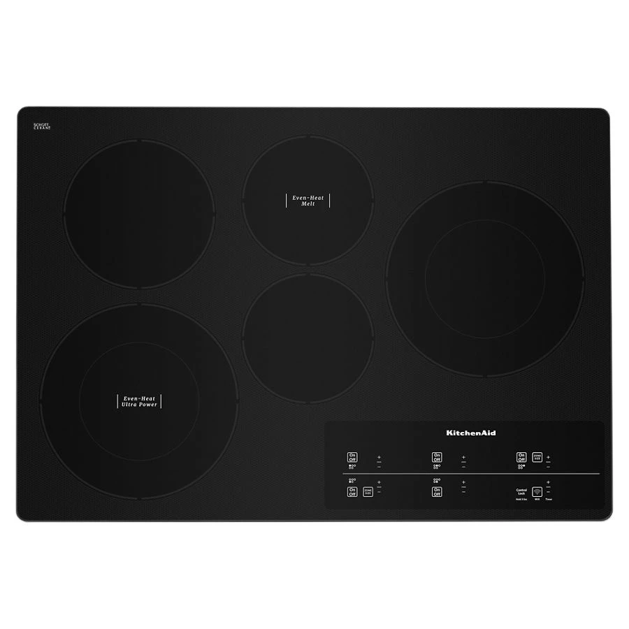 30" Electric Cooktop with 5 Elements and Touch-Activated Controls KCES950KBL