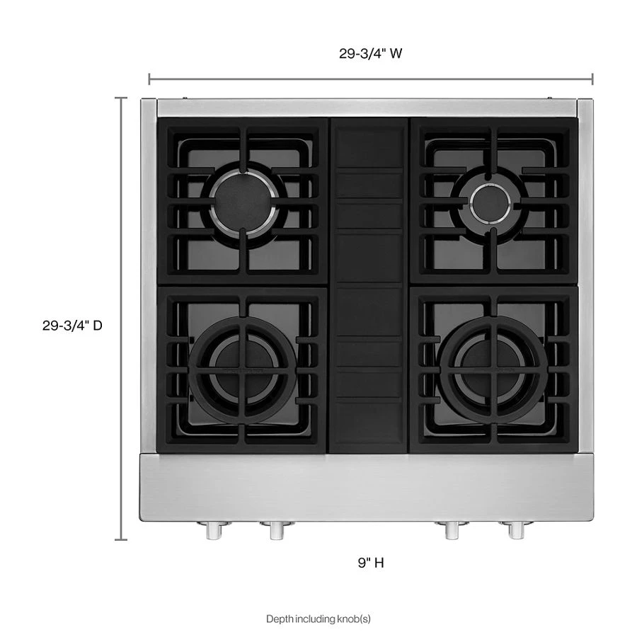 30'' 4-Burner Commercial-Style Gas Rangetop KCGC500JSS