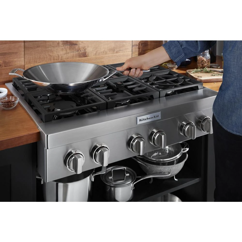 36'' 6-Burner Commercial-Style Gas Rangetop KCGC506JSS