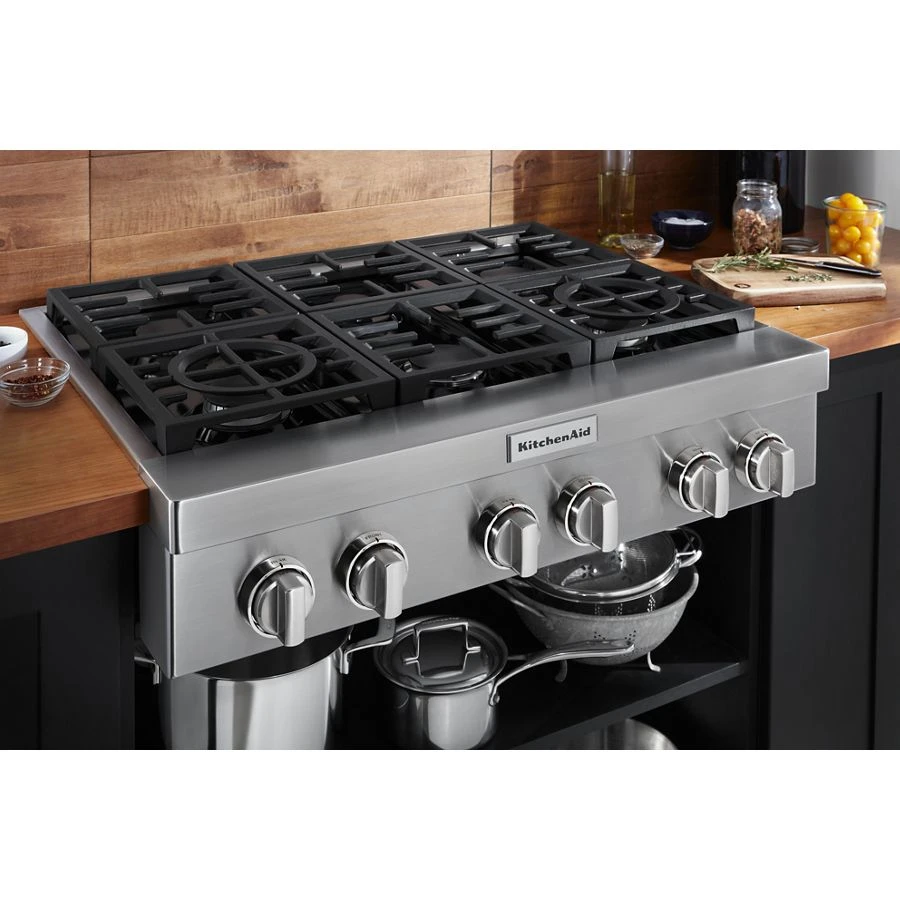 36'' 6-Burner Commercial-Style Gas Rangetop KCGC506JSS