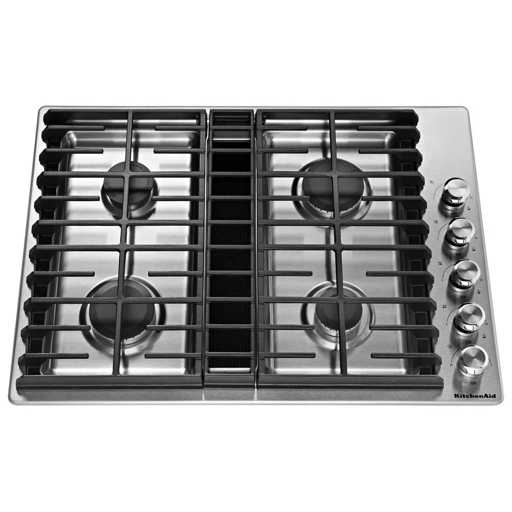30" 4 Burner Gas Downdraft Cooktop KCGD500GSS