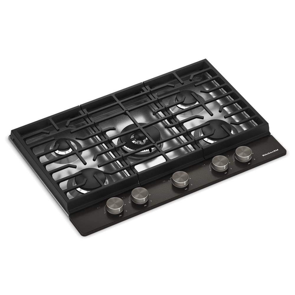 30 in. Gas Cooktop with 5 Burners, Integrated Wok Grate and CookShield™ Finish KCGK530SBE