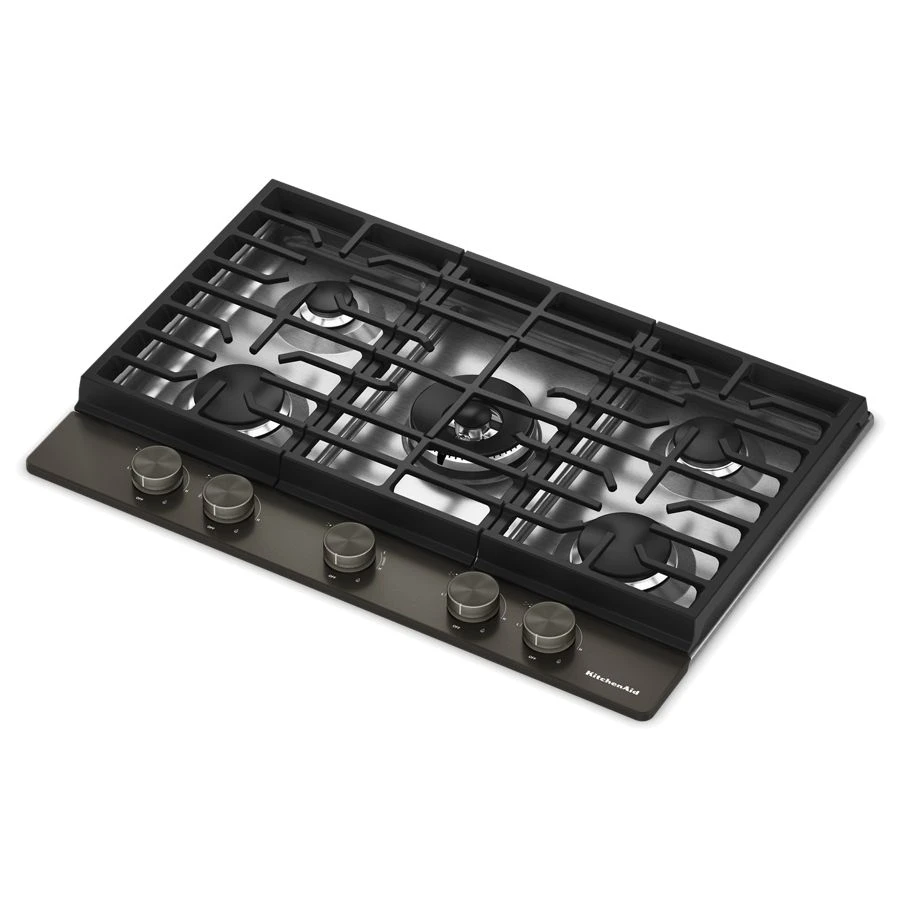 30 in. Gas Cooktop with 5 Burners, Integrated Wok Grate and CookShield™ Finish KCGK530SBE