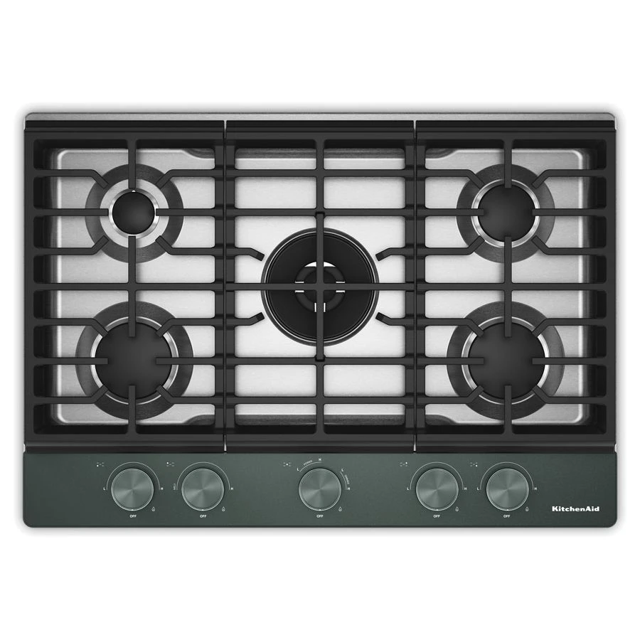 30 in. Gas Cooktop with 5 Burners, Integrated Wok Grate and CookShield™ Finish KCGK530SJP