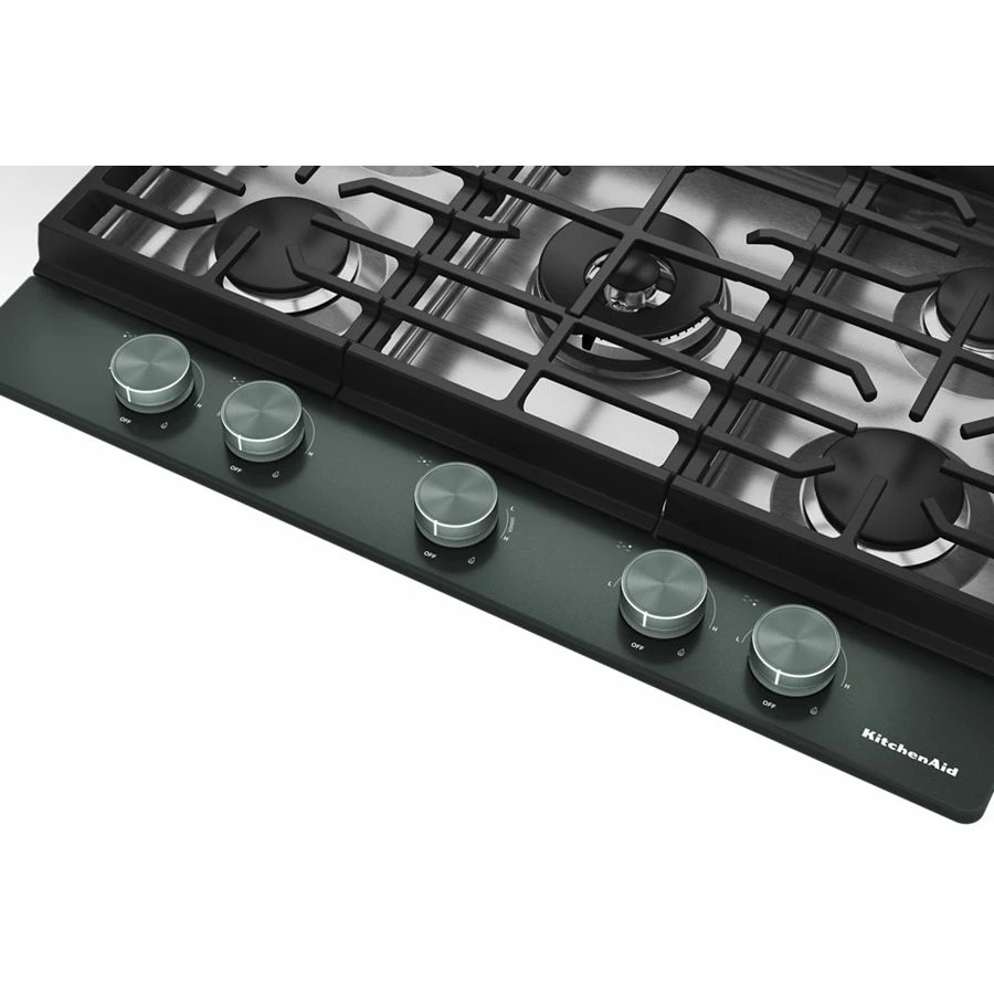 30 in. Gas Cooktop with 5 Burners, Integrated Wok Grate and CookShield™ Finish KCGK530SJP