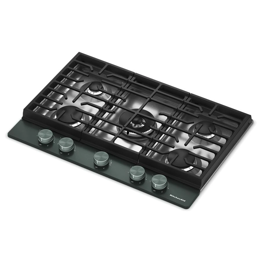 30 in. Gas Cooktop with 5 Burners, Integrated Wok Grate and CookShield™ Finish KCGK530SJP