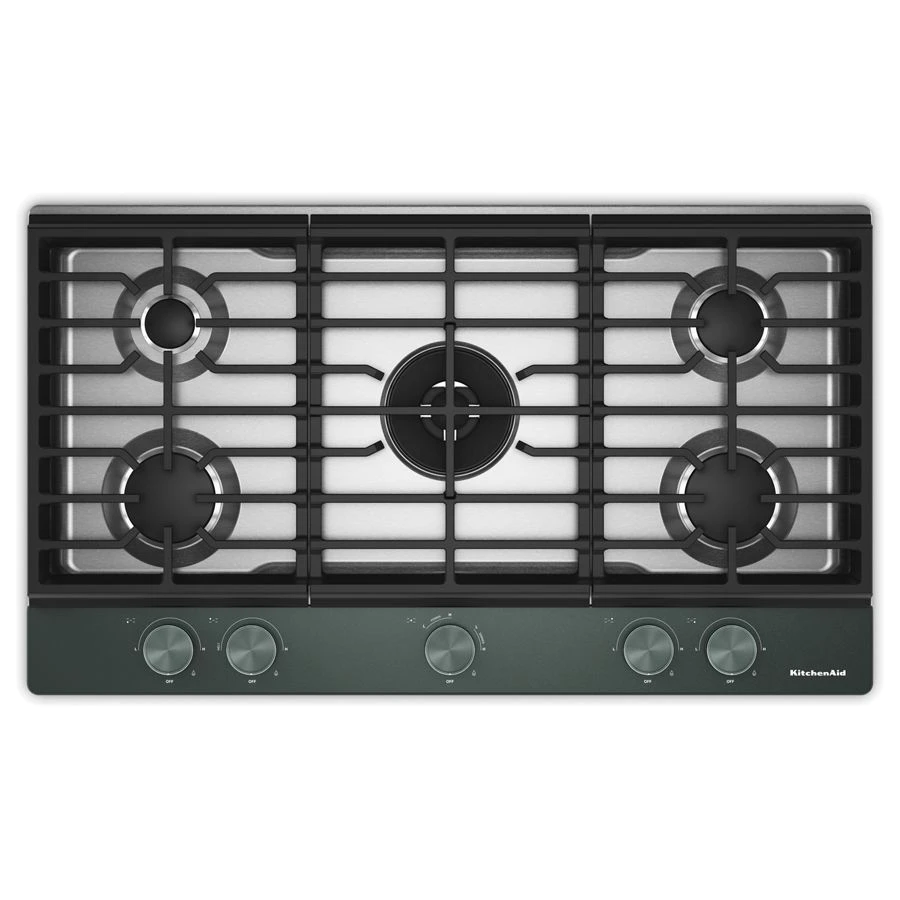 36 in. Gas Cooktop with 5 Burners, Integrated Wok Grate and CookShield™ Finish KCGK536SJP