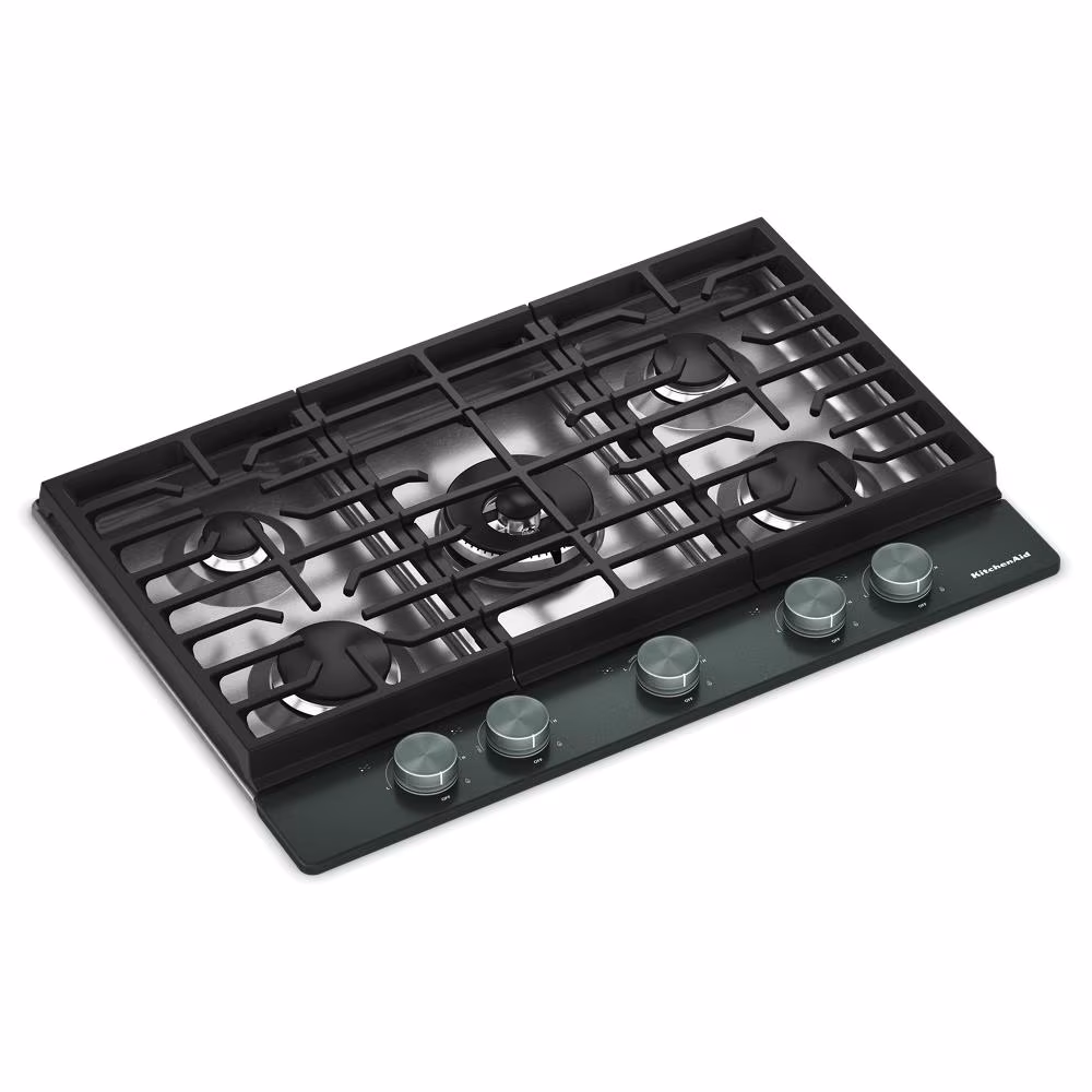 30 in. Gas Cooktop with 5 Burners, Integrated Wok Grate and CookShield™ Finish KCGK730SJP