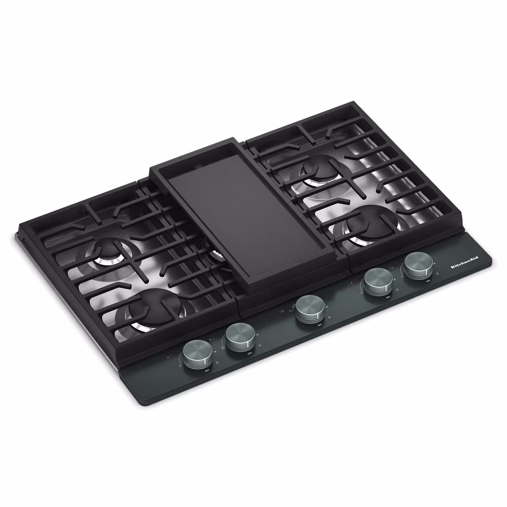 30 in. Gas Cooktop with 5 Burners, Integrated Wok Grate and CookShield™ Finish KCGK730SJP