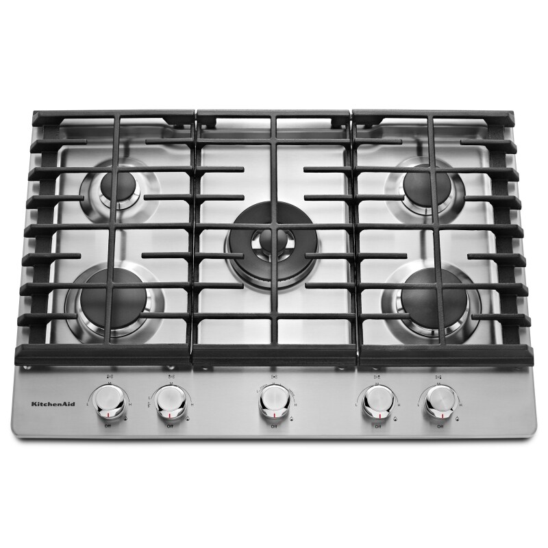 KitchenAid 30" 5-Burner Gas Cooktop Stainless Steel KCGS550ESS Picture 1