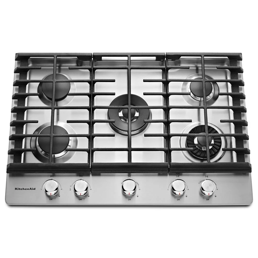 30" 5-Burner Gas Cooktop with Griddle KCGS950ESS