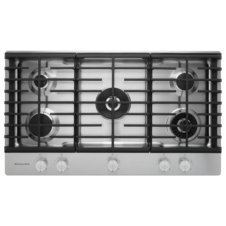 36" 5-Burner Gas Cooktop with Griddle KCGS956ESS