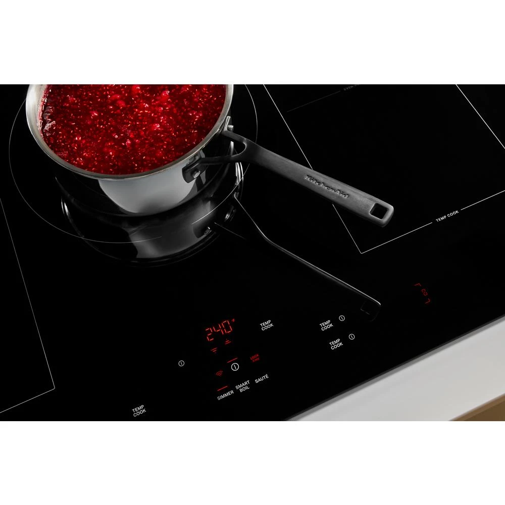 30" Temp Cook™ Induction Cooktop with 5 Cooking Zones KCIT730SBL