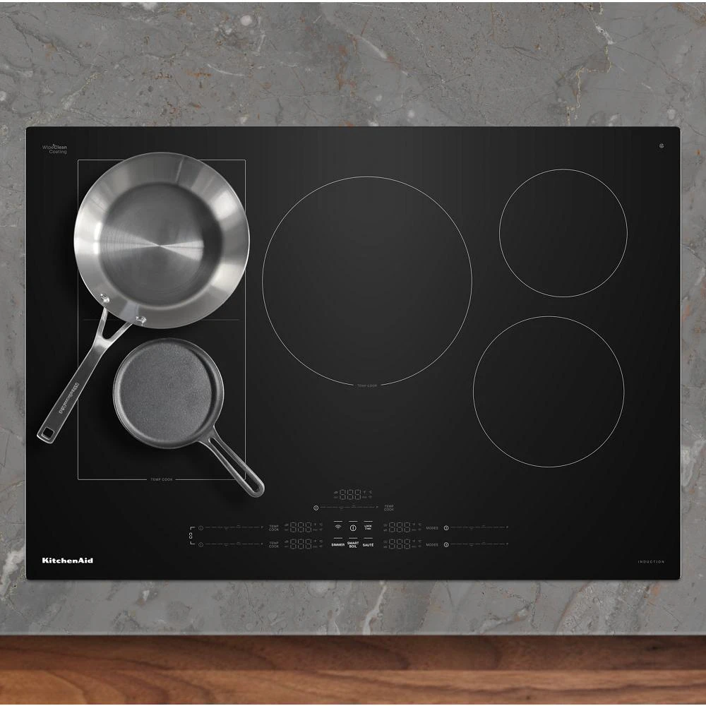 30" Temp Cook™ Induction Cooktop with 5 Cooking Zones KCIT730SBL