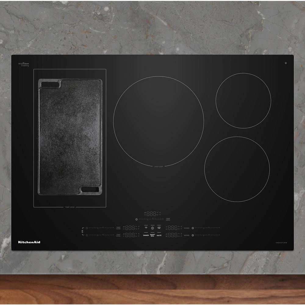 30" Temp Cook™ Induction Cooktop with 5 Cooking Zones KCIT730SBL