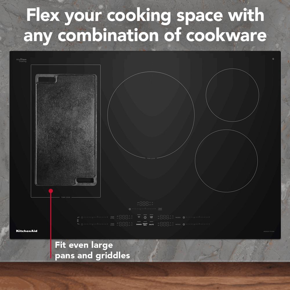 30" Temp Cook™ Induction Cooktop with 5 Cooking Zones KCIT730SBL