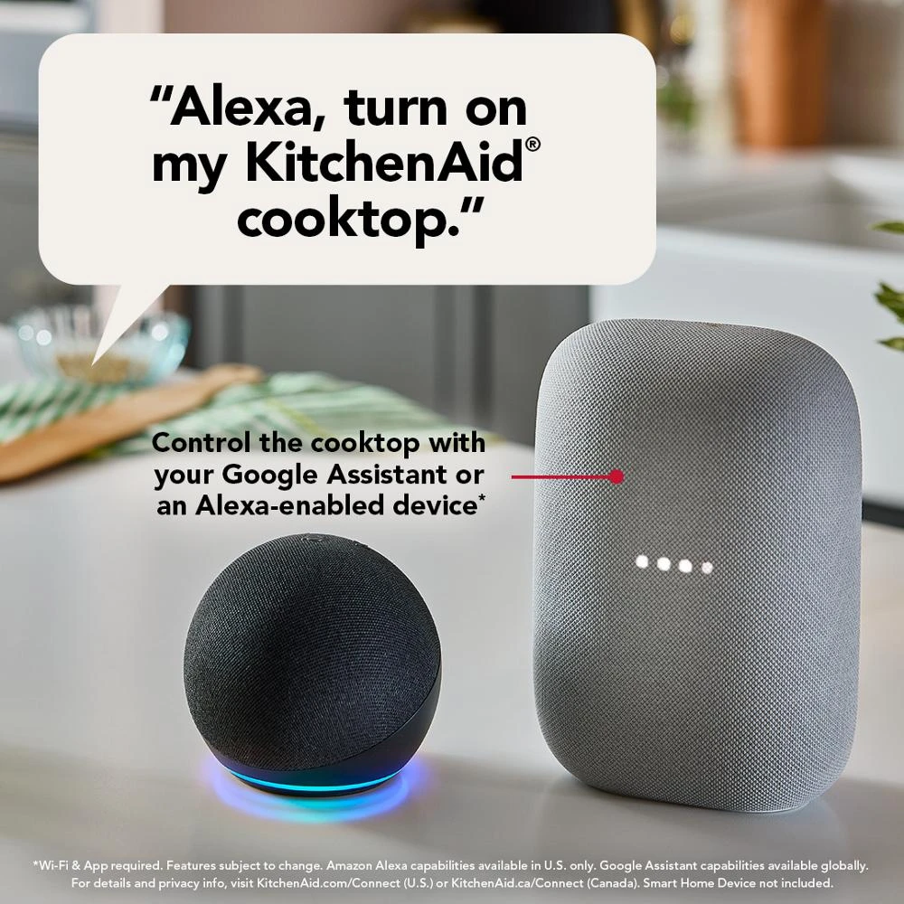 30" Temp Cook™ Induction Cooktop with 5 Cooking Zones KCIT730SBL