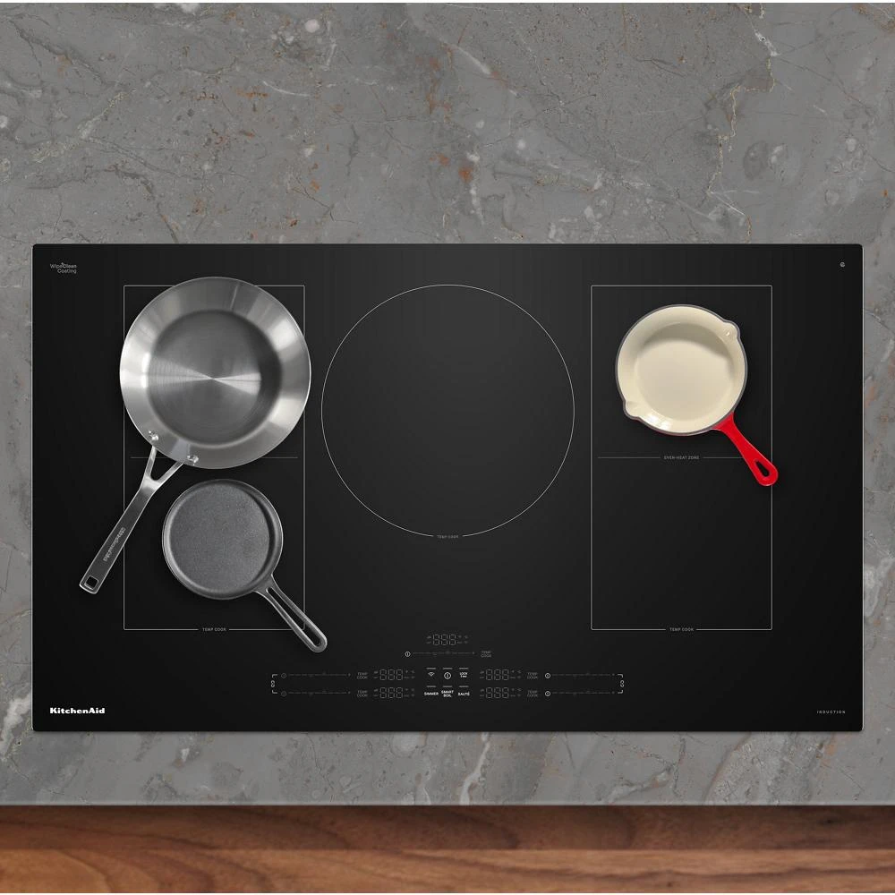36" Temp Cook™ Induction Cooktop with 5 Cooking Zones KCIT736SBL