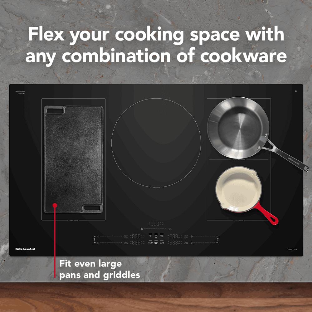 36" Temp Cook™ Induction Cooktop with 5 Cooking Zones KCIT736SBL