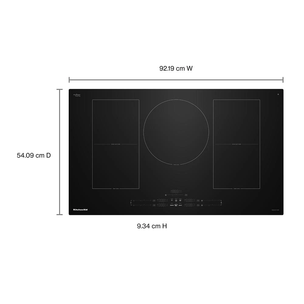 36" Temp Cook™ Induction Cooktop with 5 Cooking Zones KCIT736SBL