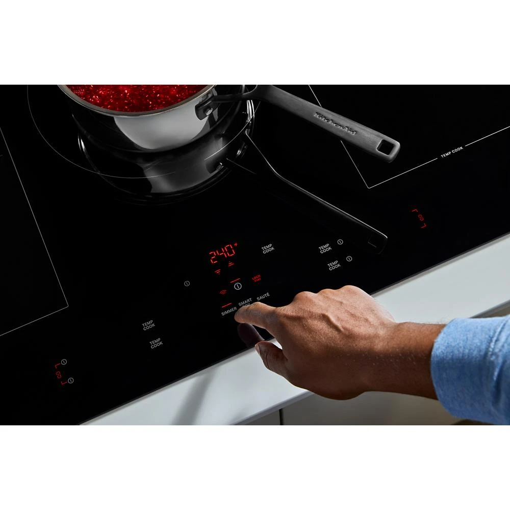36" Temp Cook™ Induction Cooktop with 5 Cooking Zones KCIT736SBL