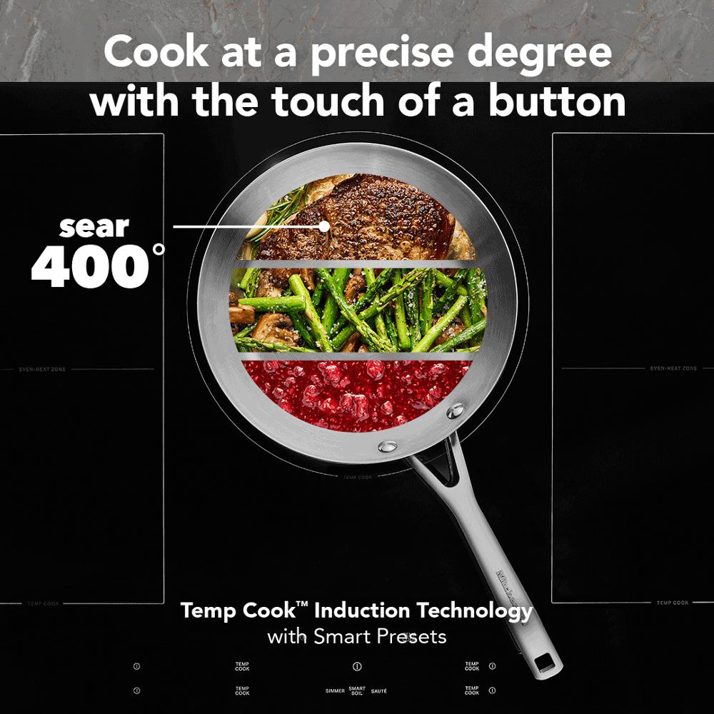 36" Temp Cook™ Induction Cooktop with 5 Cooking Zones KCIT736SBL