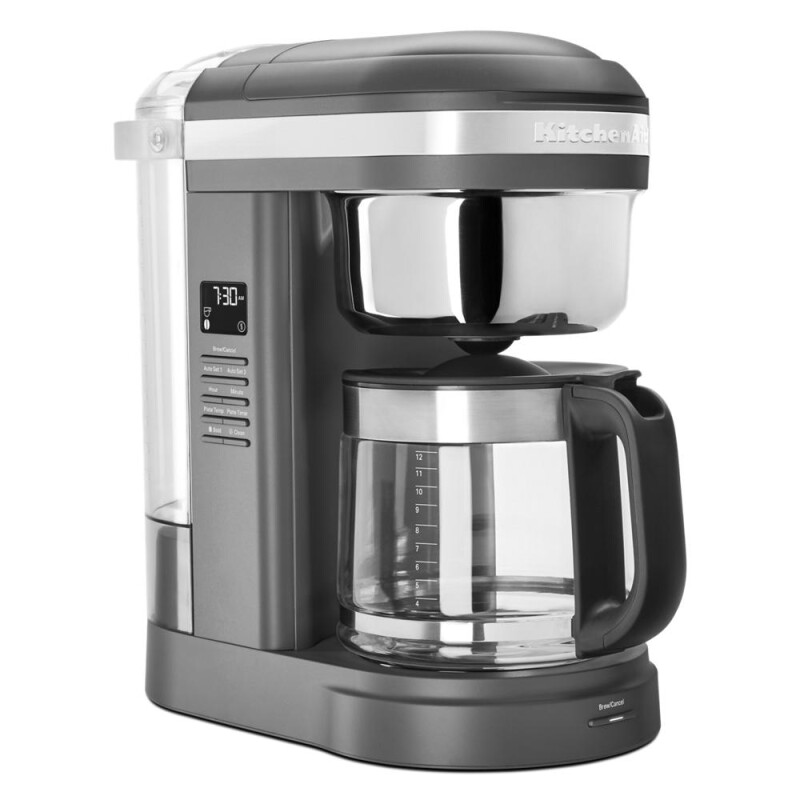 KitchenAid 12 Cup Drip Coffee Maker with Spiral Showerhead and Programmable Warming Plate Matte Charcoal Grey KCM1209DG Picture 1