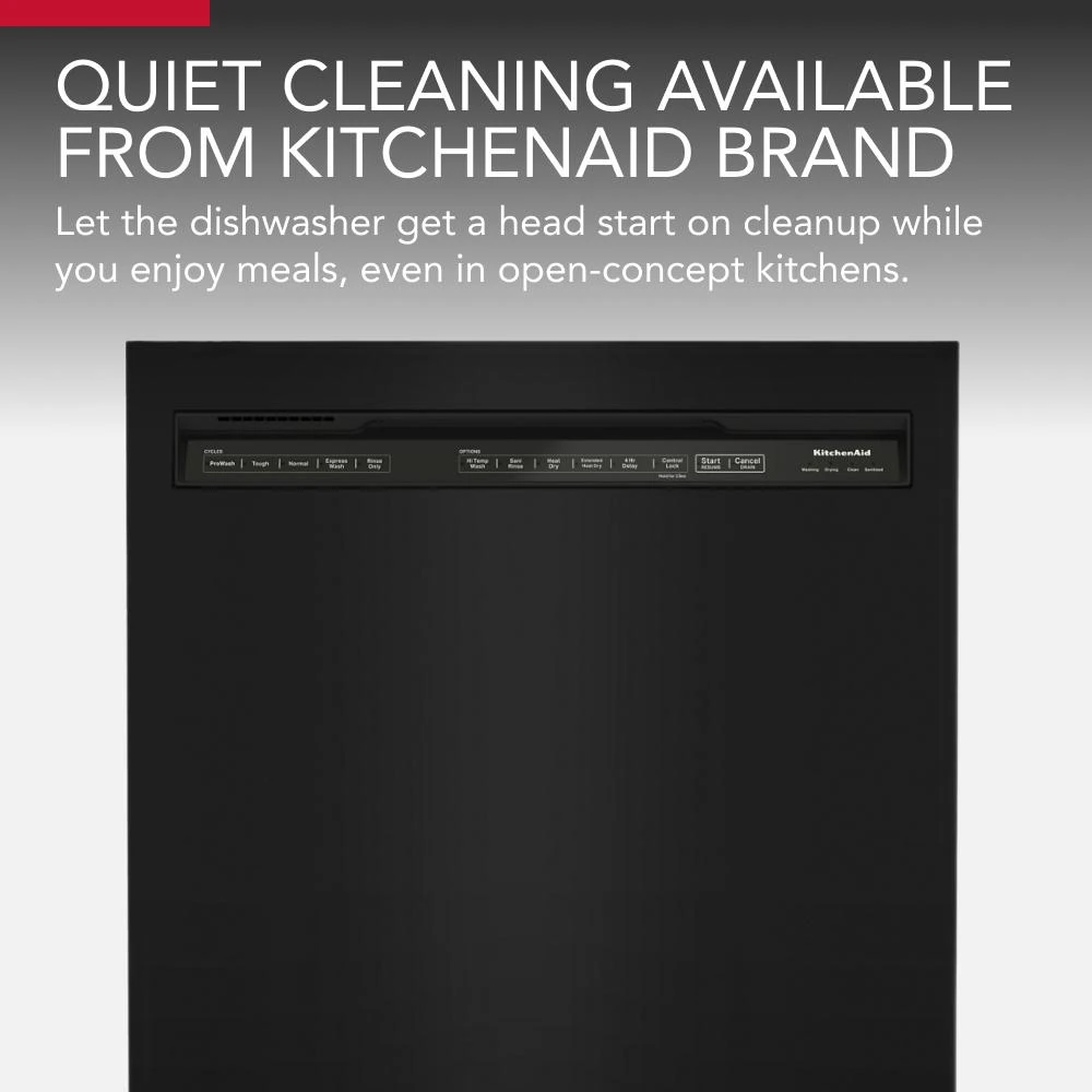 Third Level Utensil Rack Dishwasher with 30+ Total Wash Jets, 39 dBA KDFE204KBL