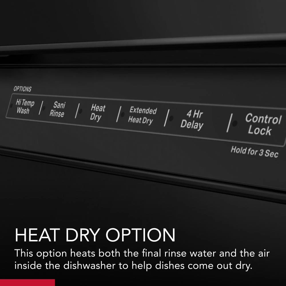 Third Level Utensil Rack Dishwasher with 30+ Total Wash Jets, 39 dBA KDFE204KBL