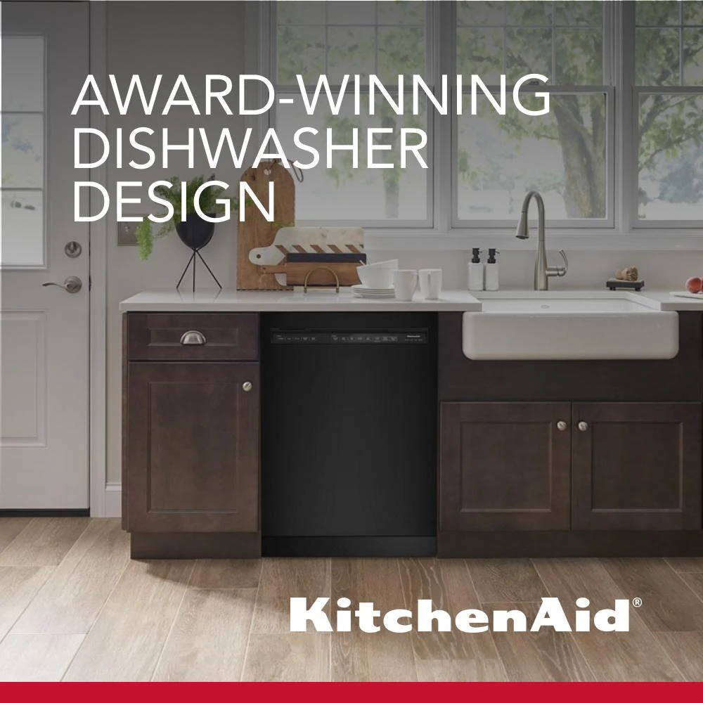 Third Level Utensil Rack Dishwasher with 30+ Total Wash Jets, 39 dBA KDFE204KBL