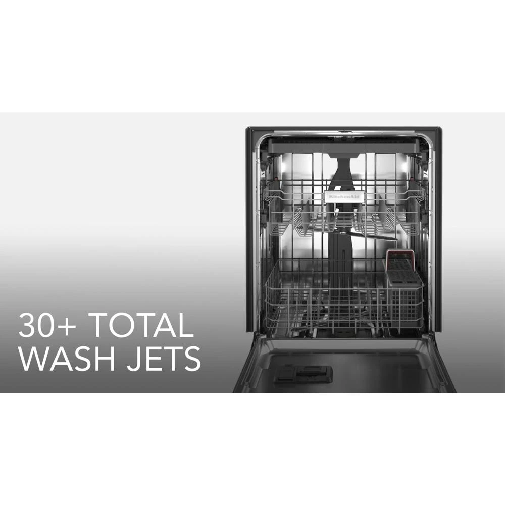 Third Level Utensil Rack Dishwasher with 30+ Total Wash Jets, 39 dBA KDFE204KBL