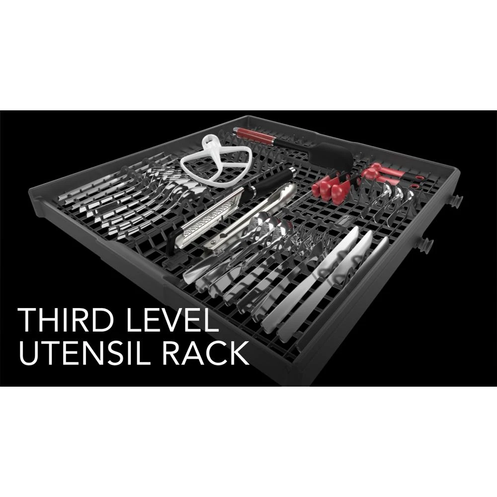 Third Level Utensil Rack Dishwasher with 30+ Total Wash Jets, 39 dBA KDFE204KBL