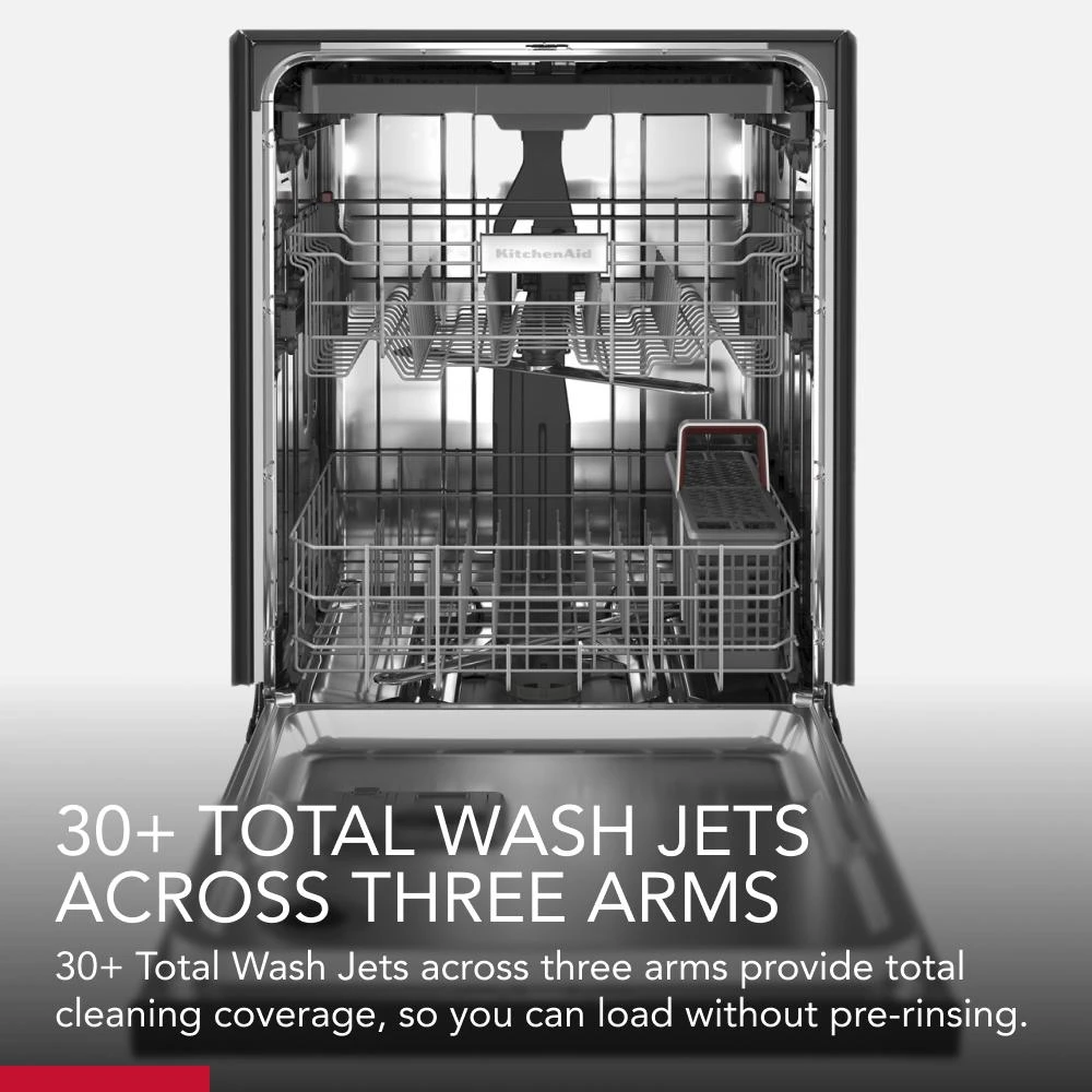 Third Level Utensil Rack Dishwasher with 30+ Total Wash Jets, 39 dBA KDFE204KPS