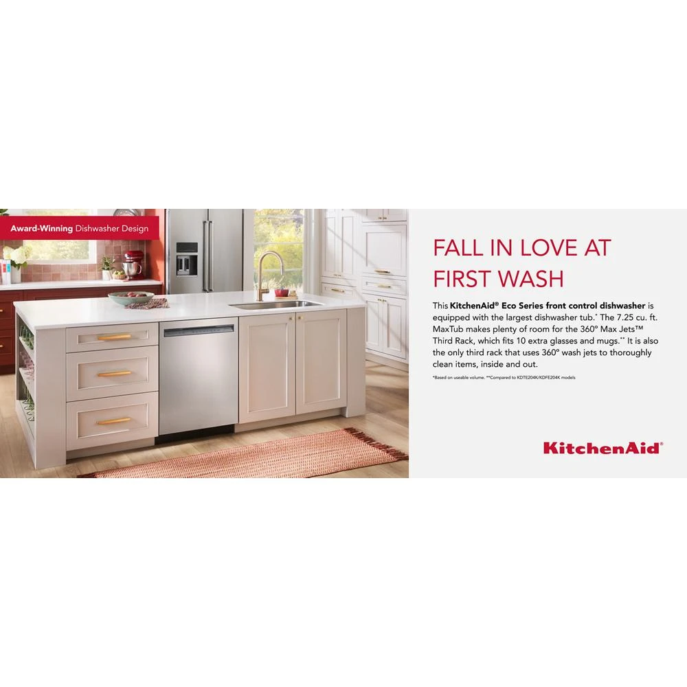 360° Max Jets™ Third Rack Dishwasher with 50+ Total Wash Jets, 44 dBA KDFM404KPS
