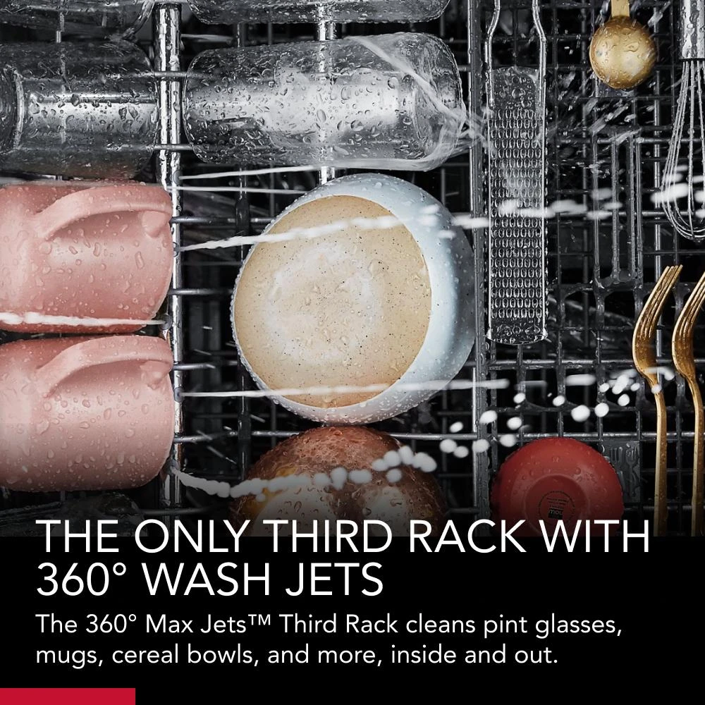360° Max Jets™ Third Rack Dishwasher with 50+ Total Wash Jets, 44 dBA KDFM404KPS
