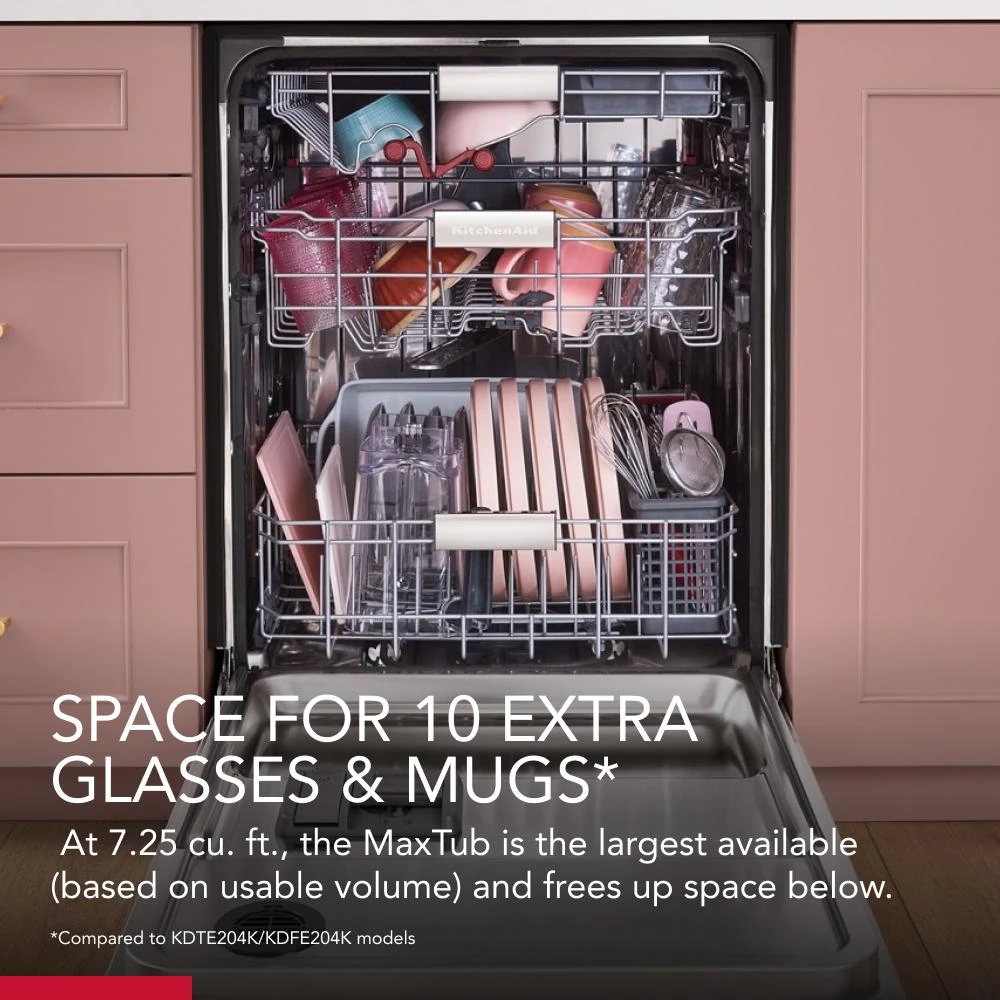 360° Max Jets™ Third Rack Dishwasher with 50+ Total Wash Jets, 44 dBA KDFM404KPS