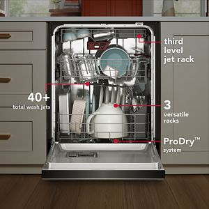 KitchenAid 20 Inch Built-In Dishwasher Stainless Steel KDFS324SJP Picture 1