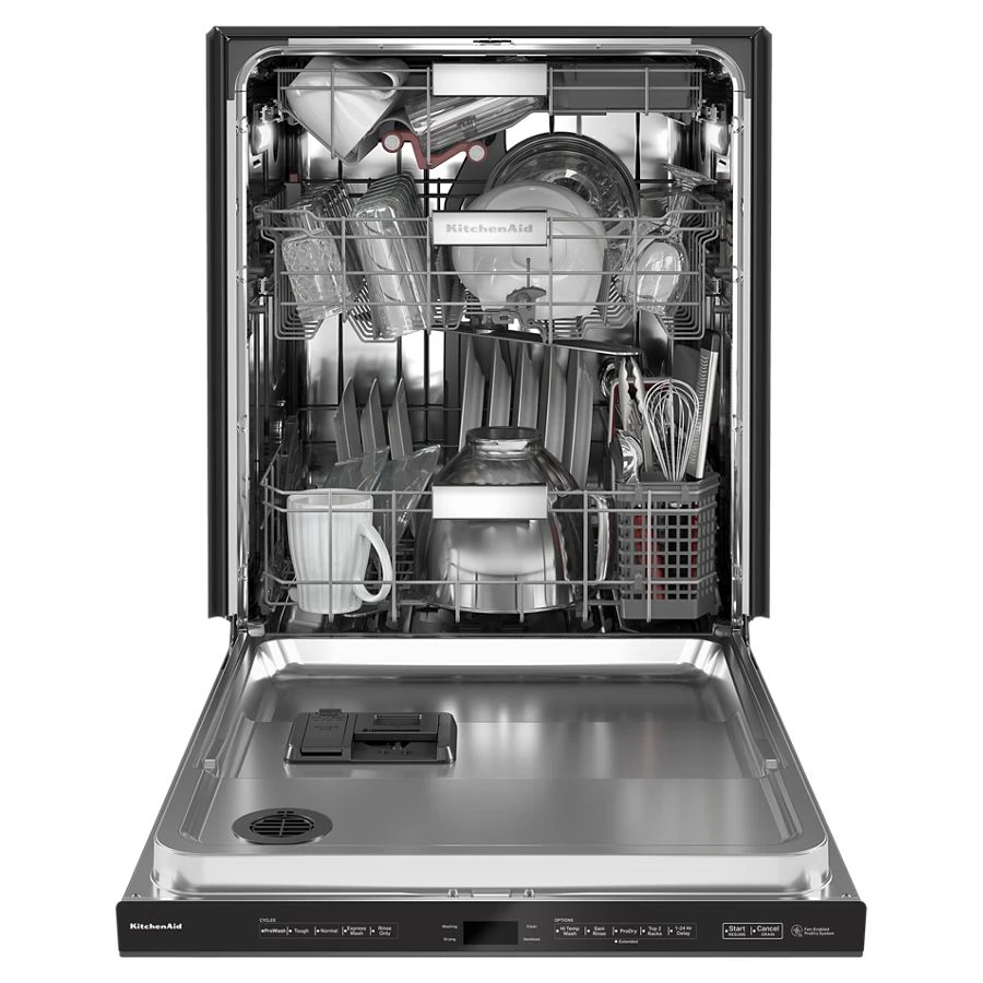 360° Max Jets™ Third Rack Dishwasher with Stainless Steel Third Rack Wash Jets, 44 dBA KDPM804KBS