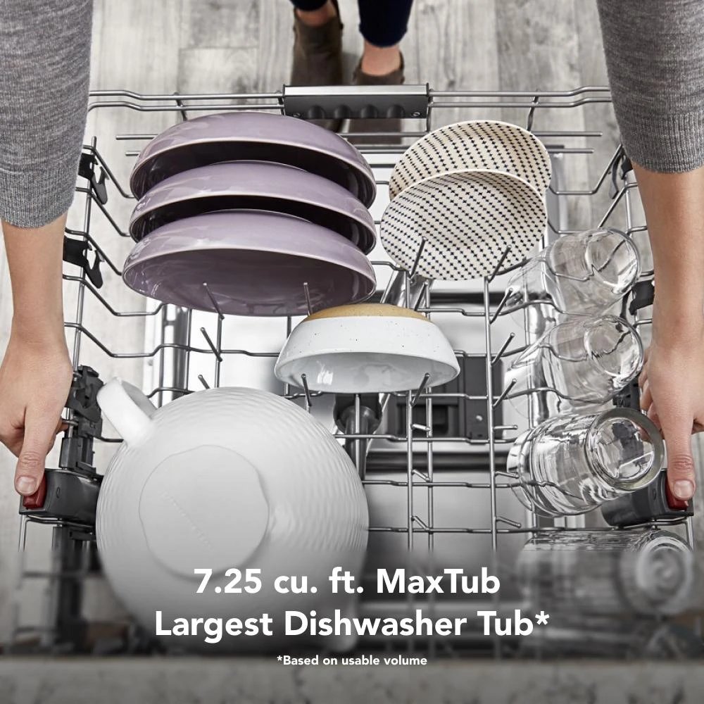 360° Max Jets™ Third Rack Dishwasher with Stainless Steel Third Rack Wash Jets, 44 dBA KDPM804KPS