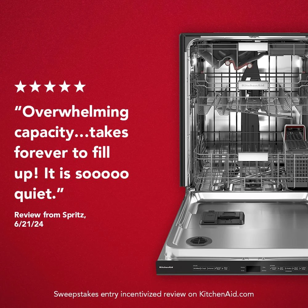 360° Max Jets™ Third Rack Dishwasher with Stainless Steel Third Rack Wash Jets, 44 dBA KDPM804KPS